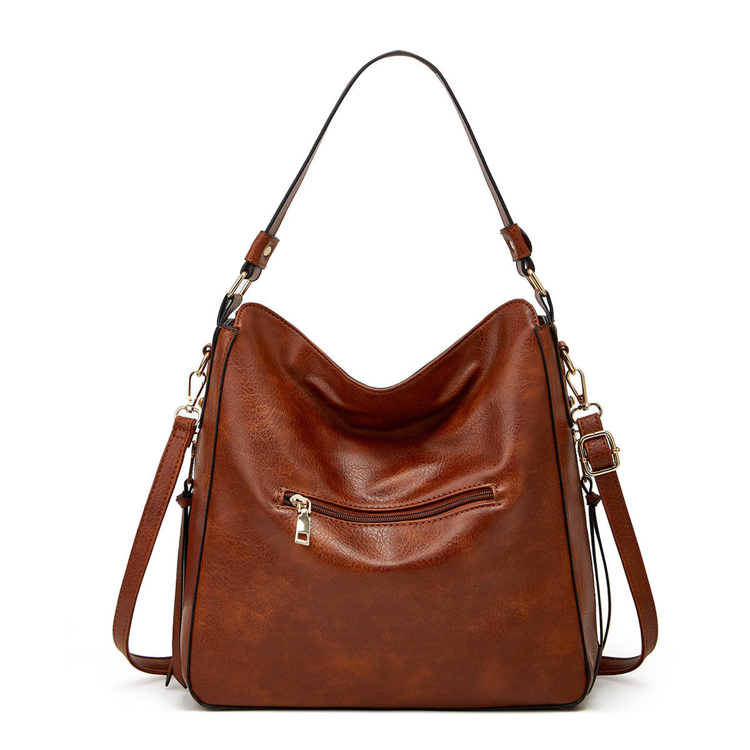 Luxury Leather 3-Piece Hobo Bag Set Print