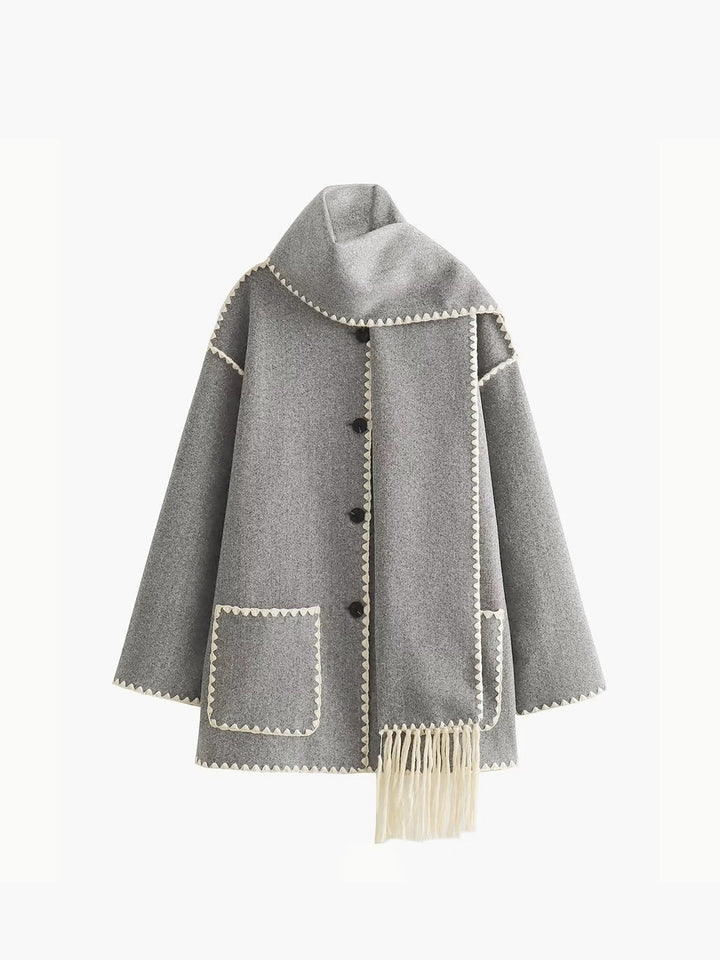 Women's Tailored Jacket with Matching Scarf
