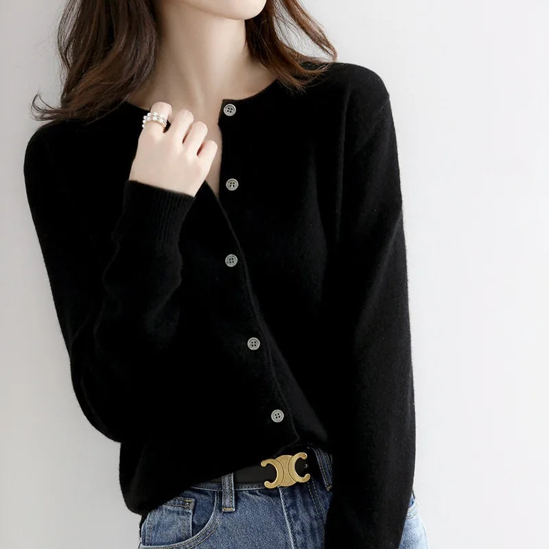 Amara™ Minimal Button Cardigan