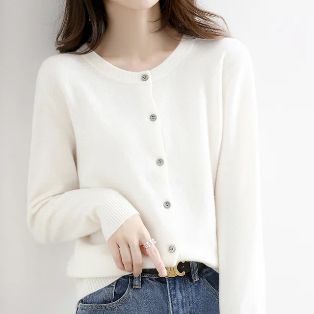 Amara™ Minimal Button Cardigan