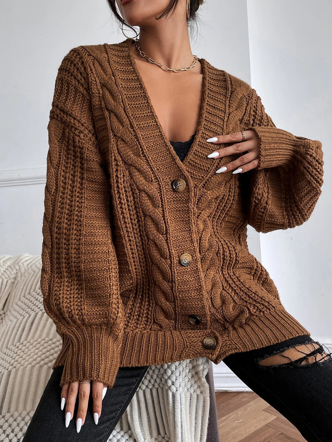 Rosalie™ Cable Knit Cardigan