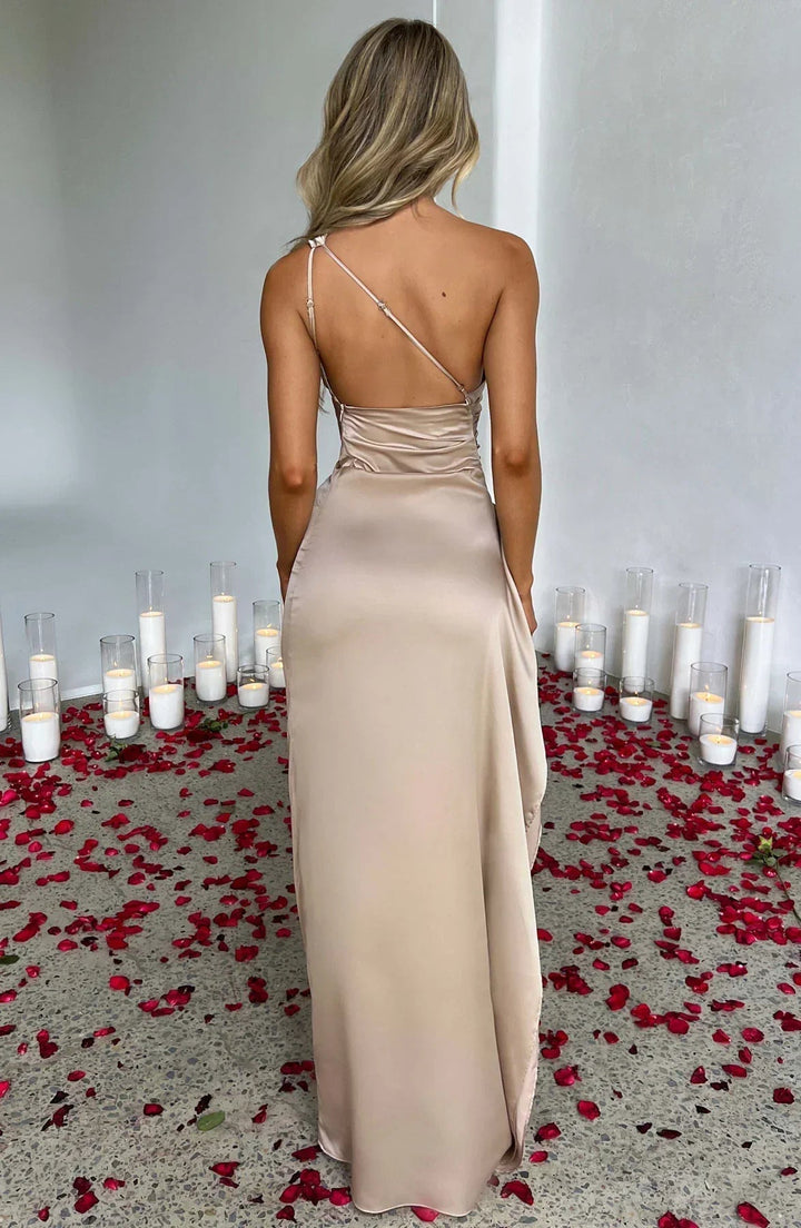 Satin Evening Grown Maxi Dress