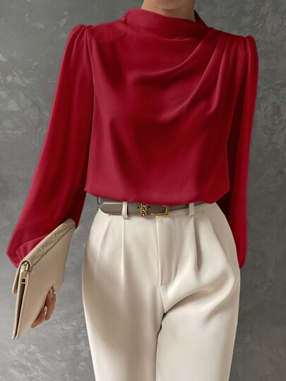 Helena™ Draped Sleeve Blouse
