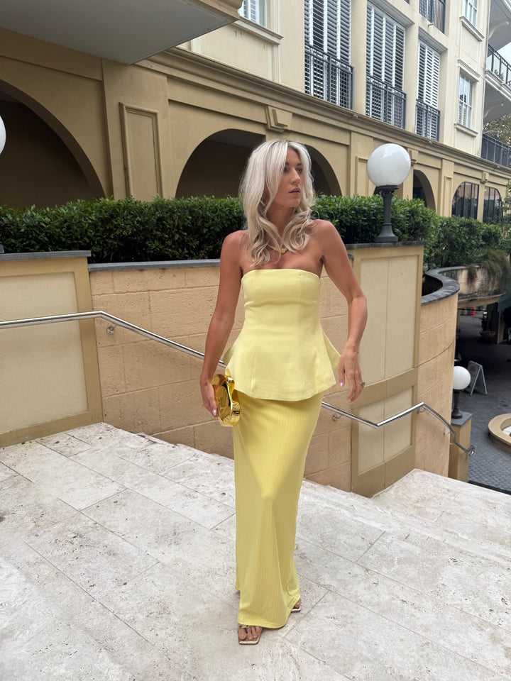Elliana Strapless Wedding Guest Maxi Dress