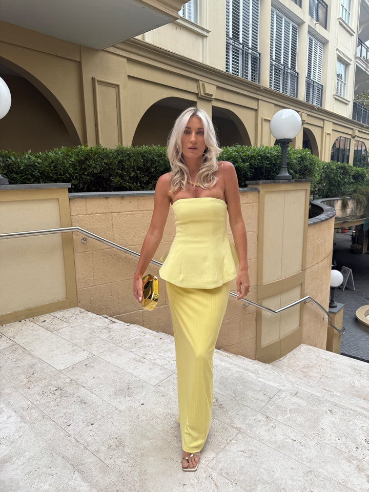 Elliana Strapless Wedding Guest Maxi Dress