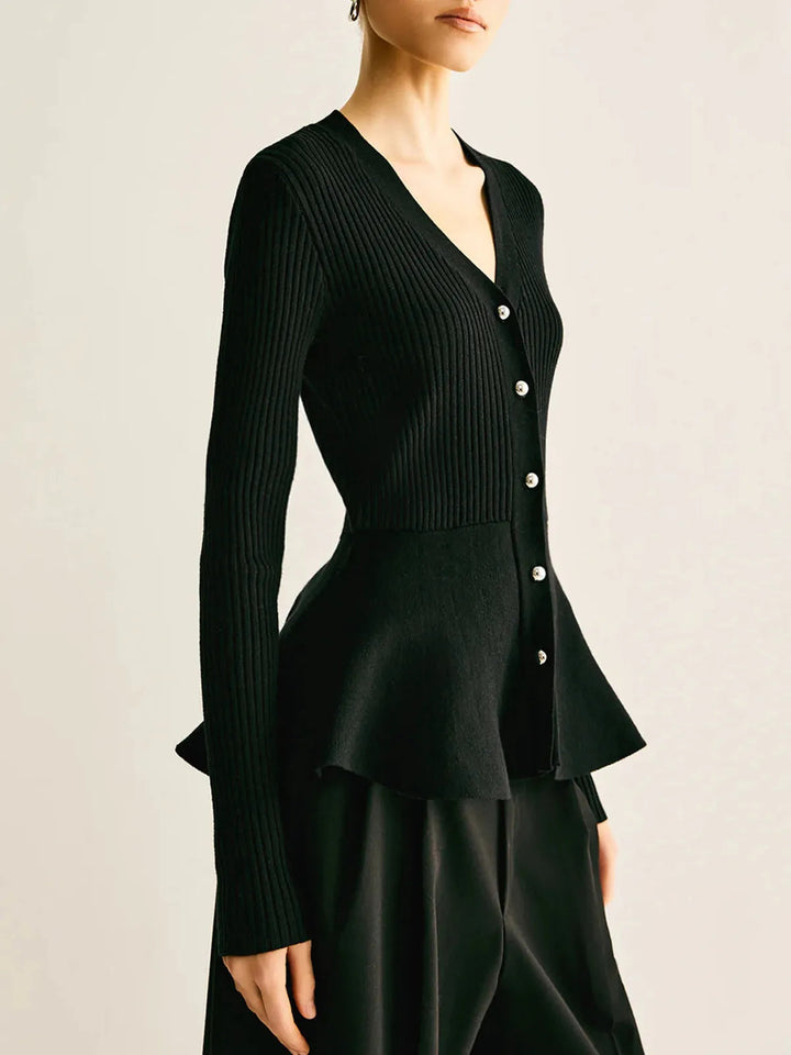 Elena™ Ribbed Fit Cardigan