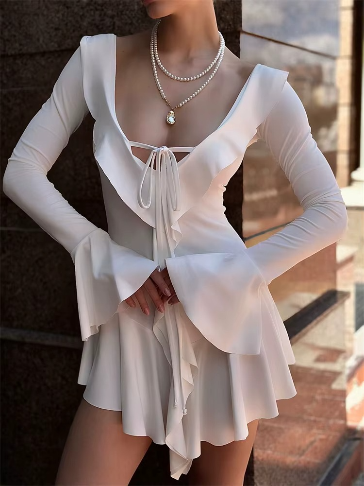 Ruffled Summer Party Mini Dress