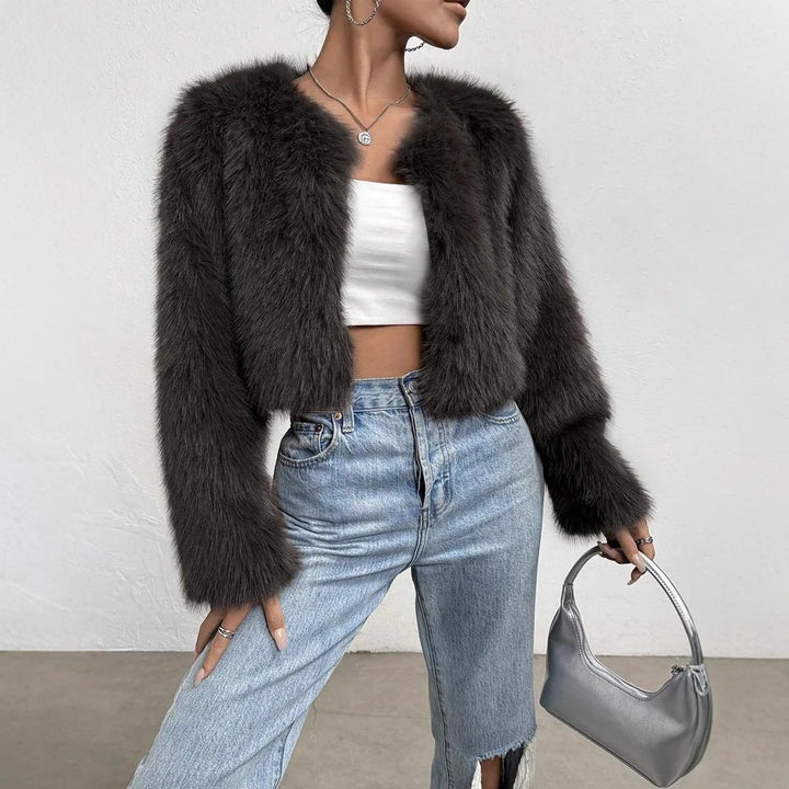 Women's Faux Fox Fur Coat Jacket