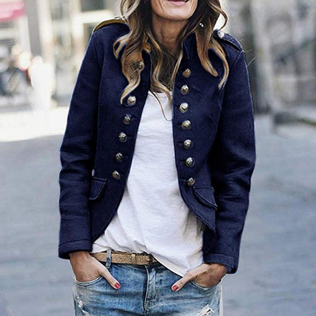 Blazer With Stand-Up Collar for Women
