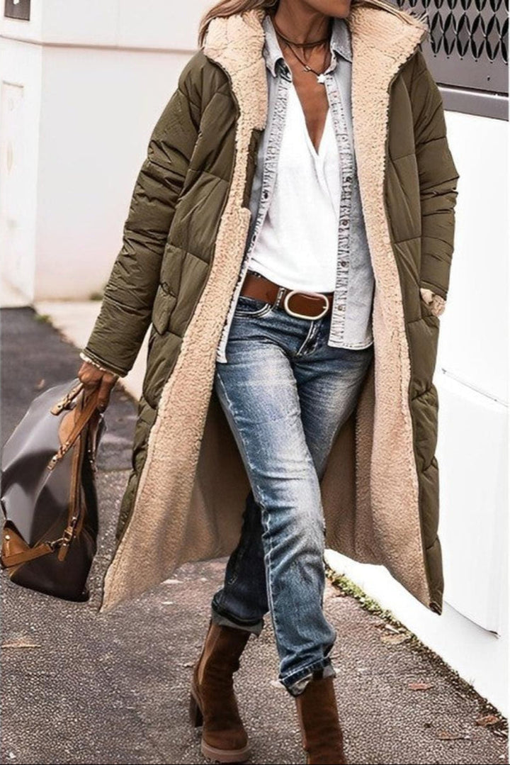 Women's Long Winter Coat Jacket With Hood